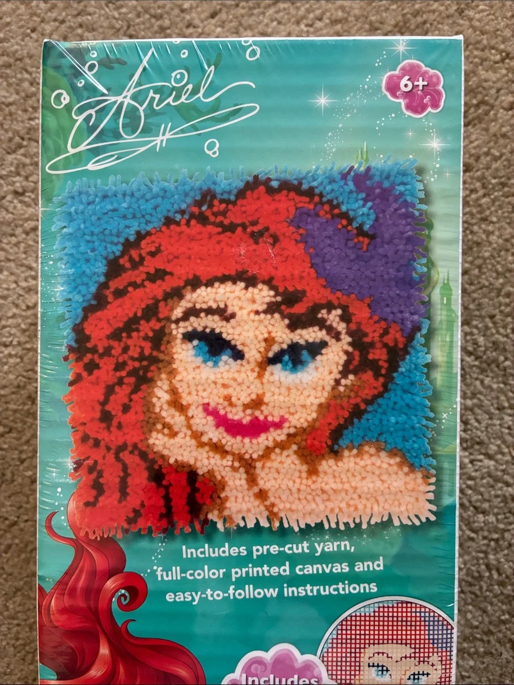 Disney Princess Ariel Latch Hook Kit - Picture 2 of 5